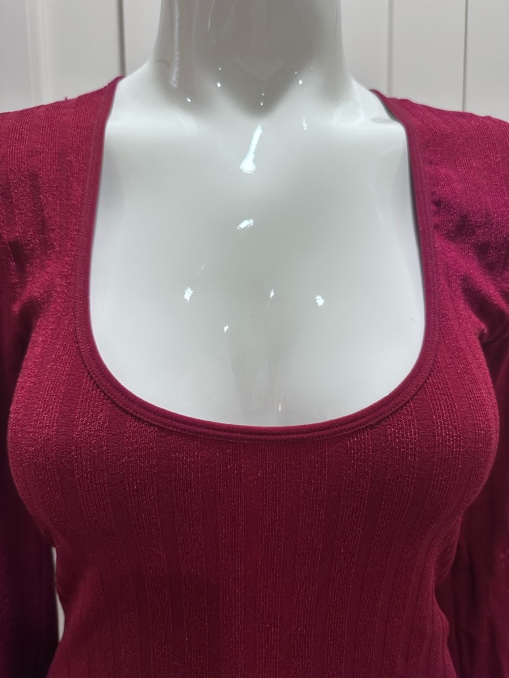 Intimately Free People Lucky You Layering Top- Burgundy - Picture 3 of 6
